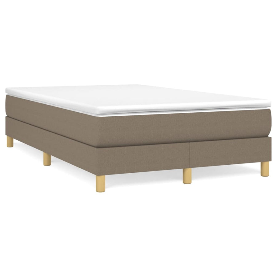 Boxspring met matras stof taupe 120x200 cm