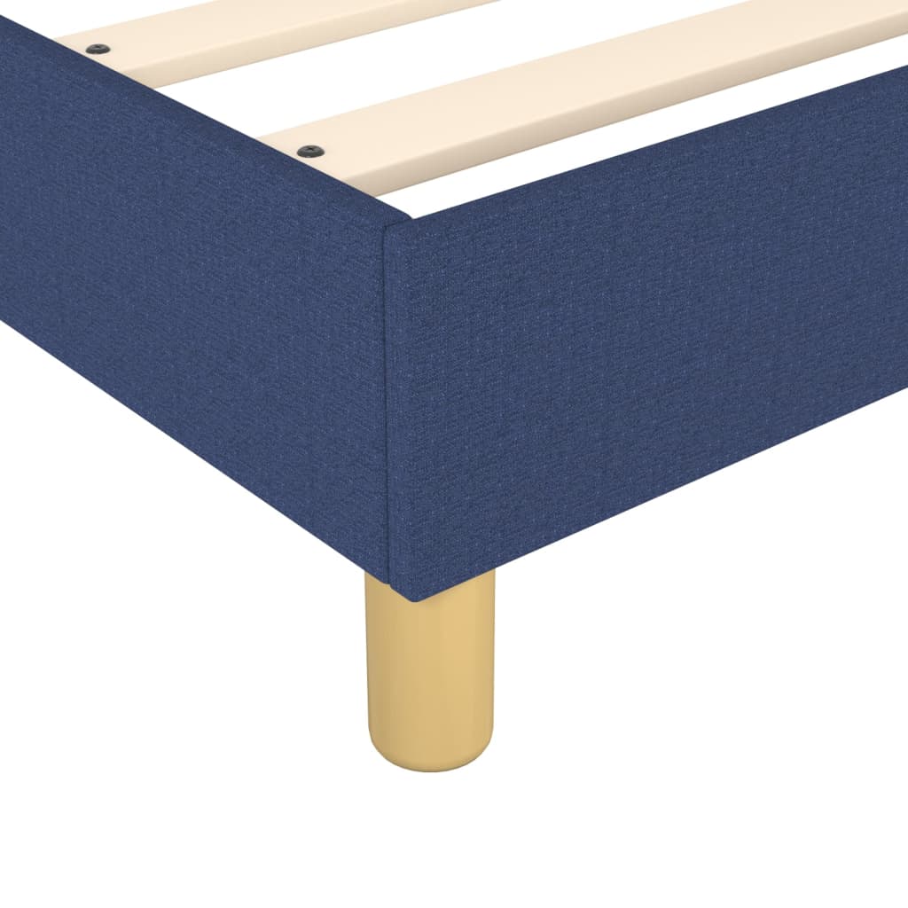Boxspring met matras stof blauw 120x200 cm 120 x 200 cm 25 cm