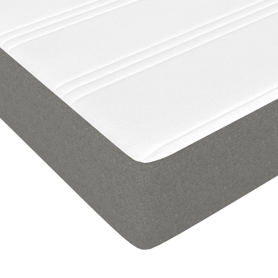 Boxspring met matras stof donkergrijs 140x190 cm 140 x 190 cm 25 cm
