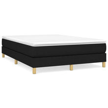 Boxspring met matras stof zwart 140x190 cm 140 x 190 cm 25 cm