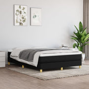 Boxspring 140x190 cm zwart met matras
