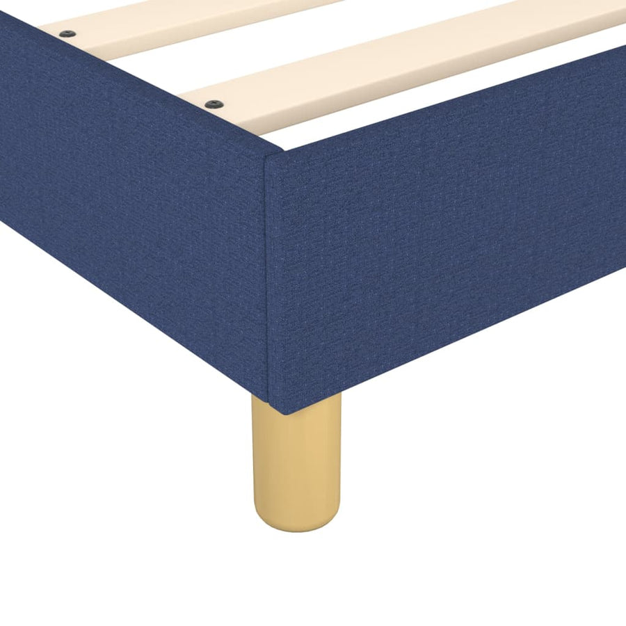 Boxspring met matras stof blauw 140x190 cm 140 x 190 cm 25 cm