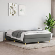 Boxspring met matras 140x200 cm donkergrijs
