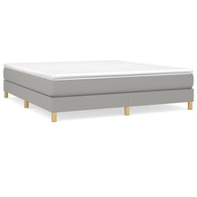 Boxspring met matras stof lichtgrijs 160x200 cm 160 x 200 cm 25 cm