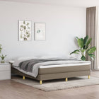 Boxspring met matras stof taupe 160x200 cm