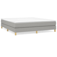 Boxspring met matras stof lichtgrijs 180x200 cm 180 x 200 cm 25 cm
