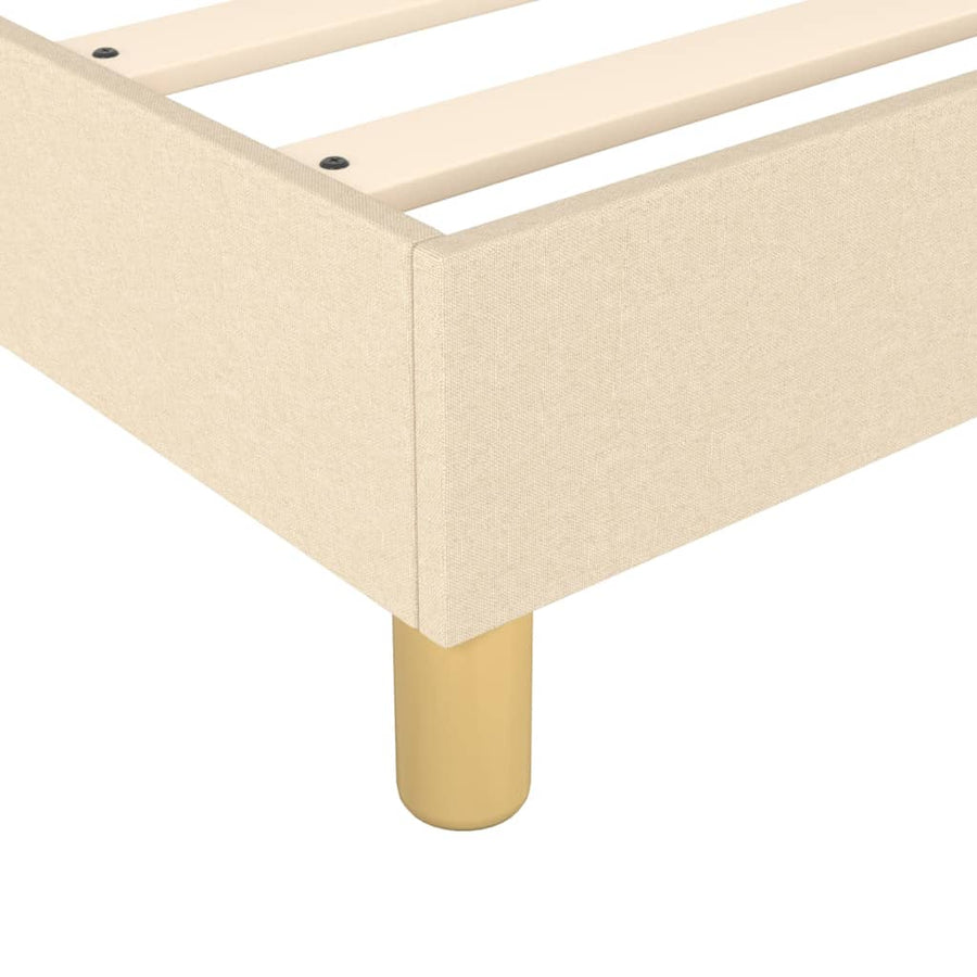 Boxspring met matras stof crèmekleurig 180x200 cm 180 x 200 cm 25 cm