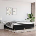 Boxspring met matras stof zwart 200x200 cm 200 x 200 cm 25 cm