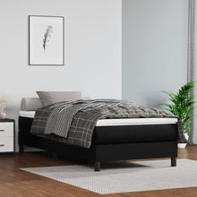 Boxspring met matras kunstleer zwart 80x200 cm 80 x 200 cm 25 cm Zwart