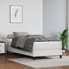 Boxspring met matras kunstleer wit 80x200 cm 80 x 200 cm 25 cm Wit