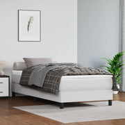 Boxspring met matras 90x190 cm wit kunstleer