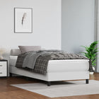 Boxspring met matras kunstleer wit 90x200 cm 90 x 200 cm 25 cm Wit