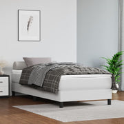 Boxspring met matras 90x200 cm wit kunstleer