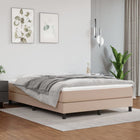 Boxspring met matras kunstleer cappuccinokleurig 140x190 cm 140 x 190 cm 25 cm Cappuccino