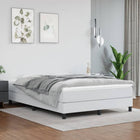 Boxspring met matras kunstleer wit 140x200 cm 140 x 200 cm 25 cm Wit