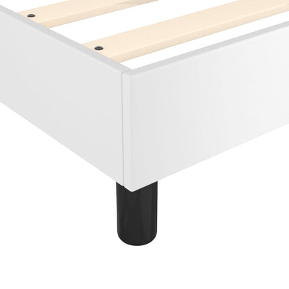Boxspring met matras kunstleer wit 160x200 cm 160 x 200 cm 25 cm Wit
