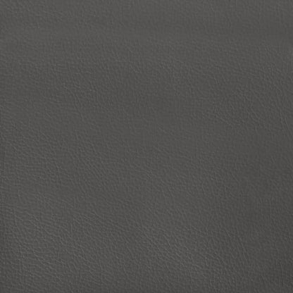 Boxspring met matras kunstleer grijs 200x200 cm 200 x 200 cm 25 cm Grijs