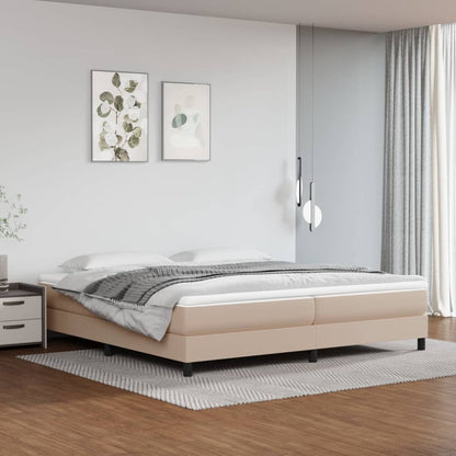 Boxspring Met Matras Kunstleer Kleurig 200 x 200 cm