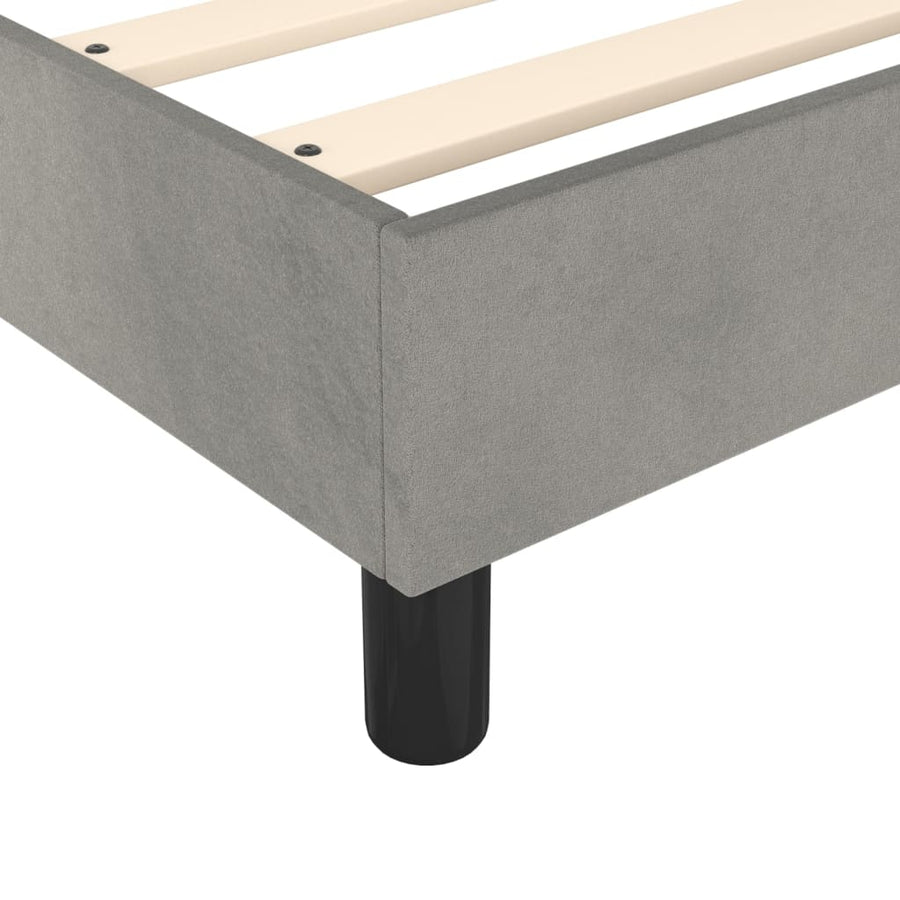 Boxspring met matras fluweel lichtgrijs 80x200 cm 80 x 200 cm 25 cm