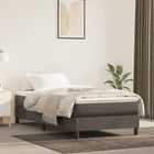 Boxspring met matras fluweel donkergrijs 90x190 cm 90 x 190 cm 25 cm