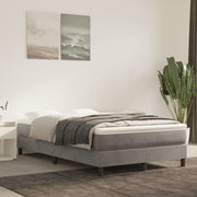 Boxspring met matras 120x200 cm lichtgrijs fluweel