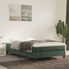 Boxspring met matras fluweel donkergroen 120x200 cm