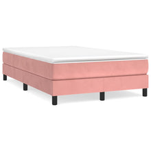 Boxspring met matras fluweel roze 120x200 cm 120 x 200 cm 25 cm
