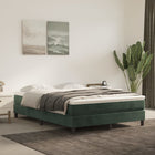 Boxspring Met Matras Fluweel Donkergroen 140 x 190 cm 25 cm