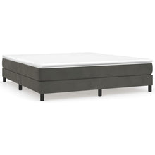Boxspring met matras fluweel donkergrijs 160x200 cm 160 x 200 cm 25 cm