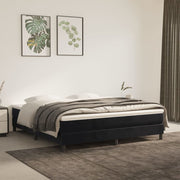 Boxspring met matras 160x200 cm zwart fluweel