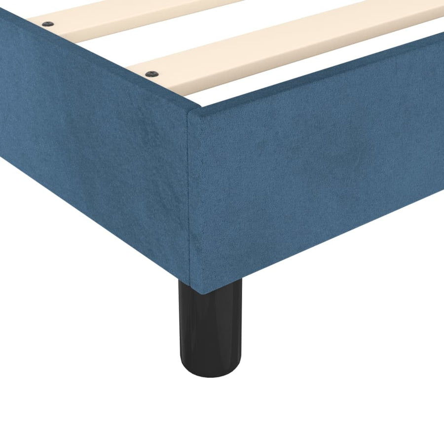Boxspring met matras fluweel donkerblauw 160x200 cm 160 x 200 cm 25 cm