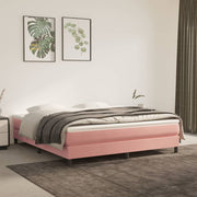 Boxspring met matras roze 160x200 cm
