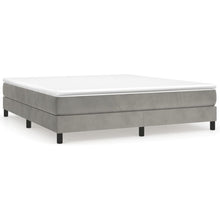Boxspring met matras fluweel lichtgrijs 180x200 cm 180 x 200 cm 25 cm