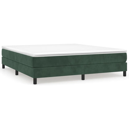 Boxspring met matras fluweel donkergroen 180x200 cm