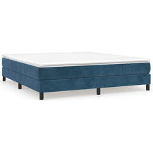 Boxspring met matras fluweel donkerblauw 180x200 cm 180 x 200 cm 25 cm