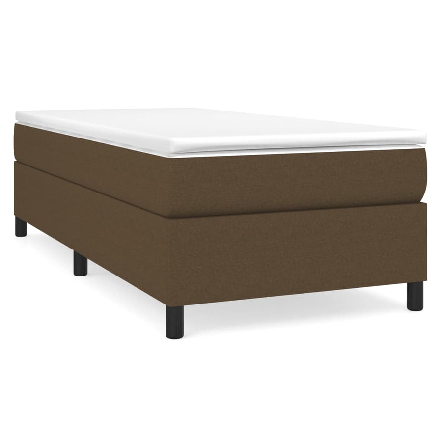 Boxspring met matras stof donkerbruin 80x200 cm 80 x 200 cm 35 cm