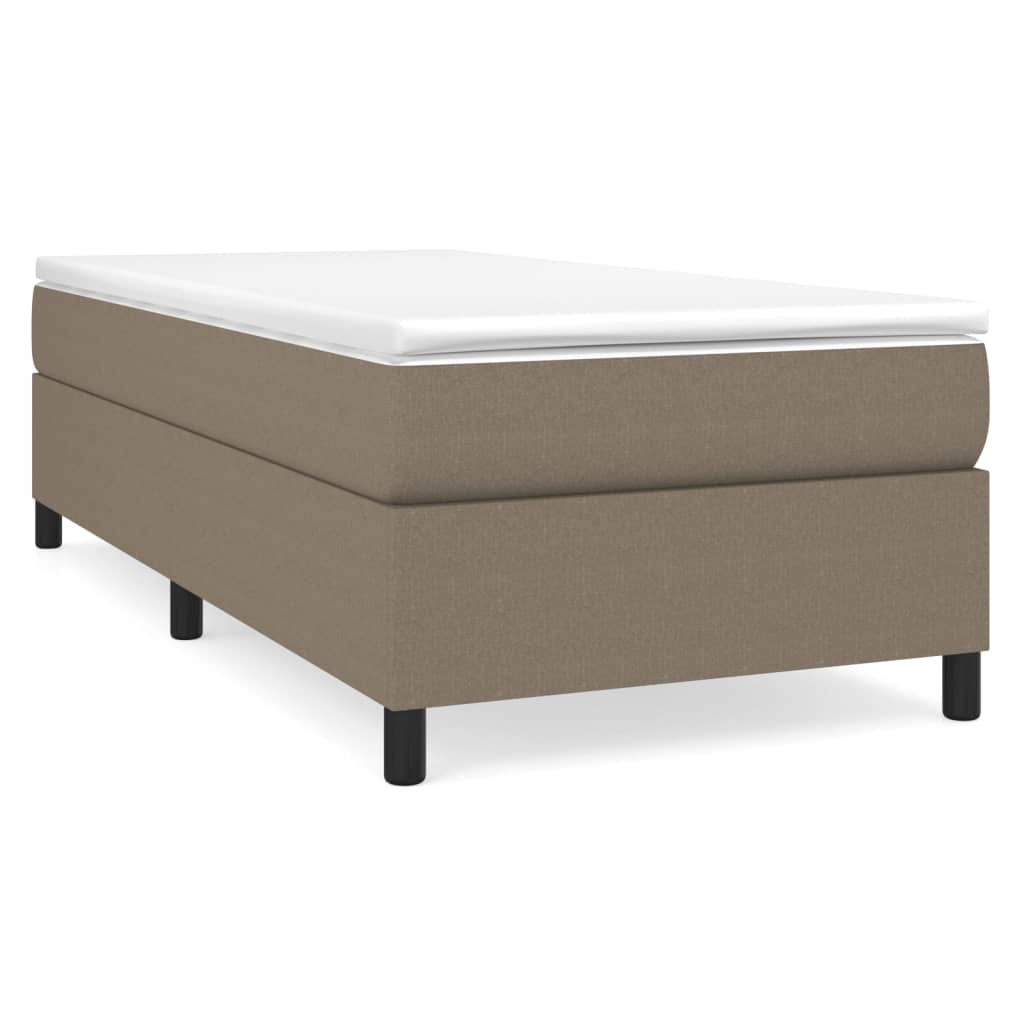 Boxspring met matras stof taupe 80x200 cm 80 x 200 cm 35 cm