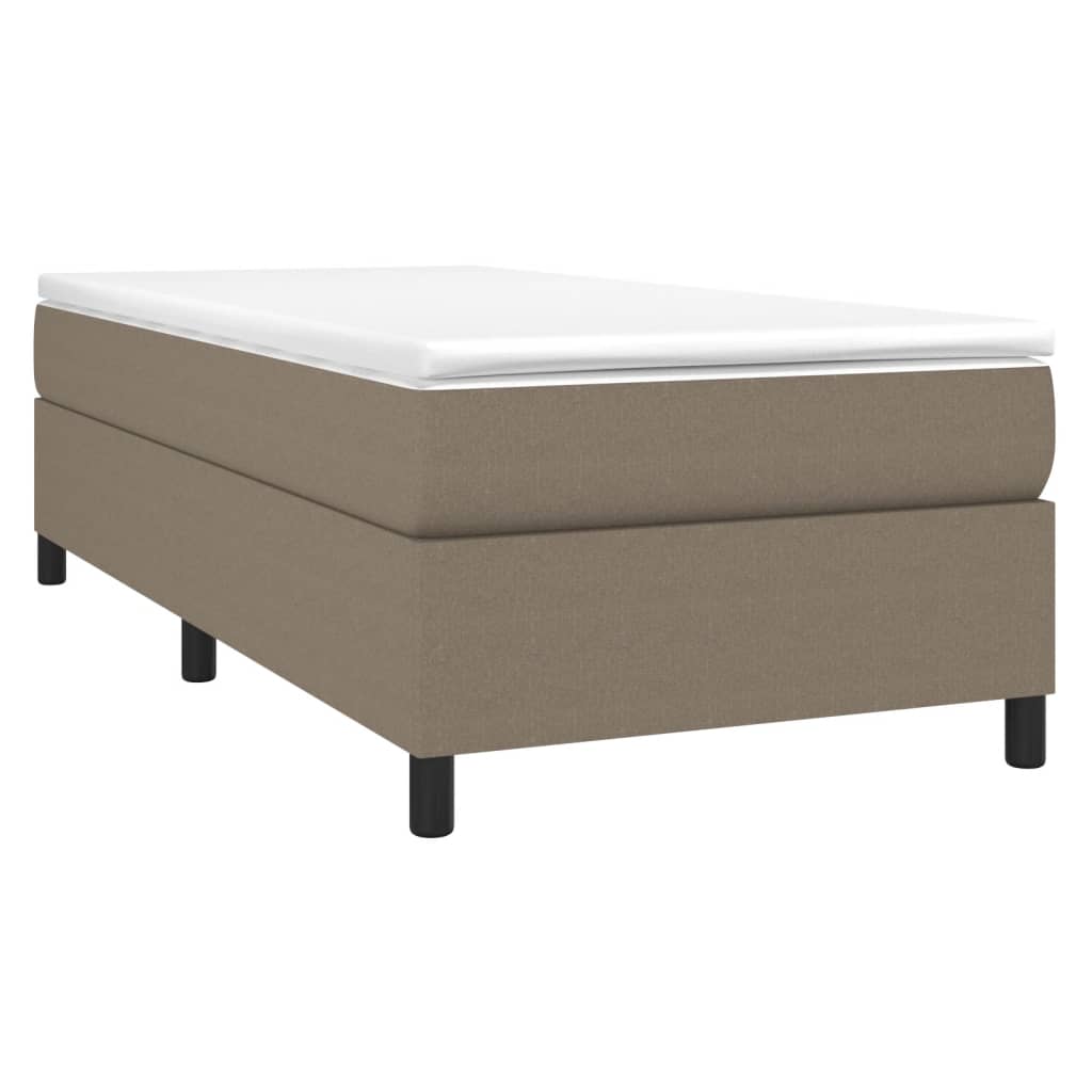 Boxspring met matras stof taupe 80x200 cm 80 x 200 cm 35 cm