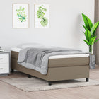 Boxspring met matras stof taupe 80x200 cm 80 x 200 cm 35 cm