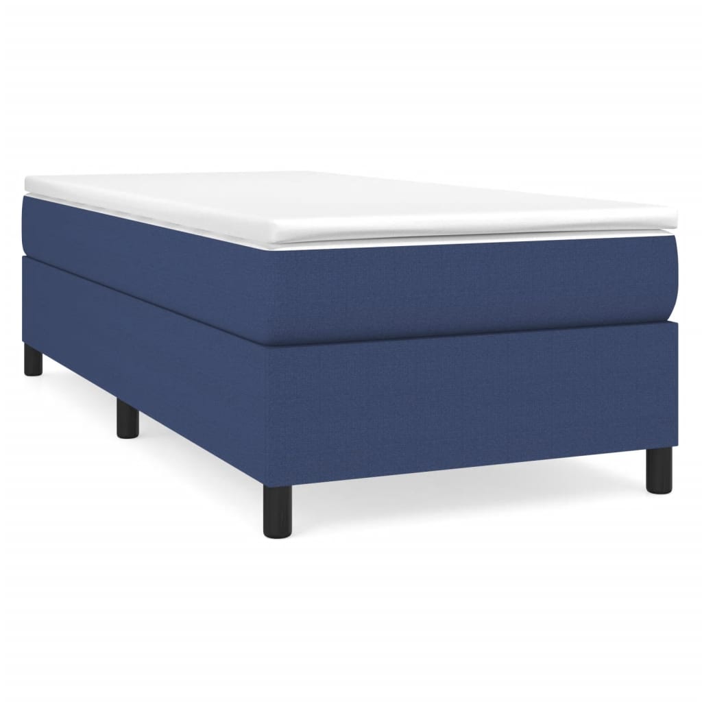 Boxspring met matras stof blauw 80x200 cm 80 x 200 cm 35 cm