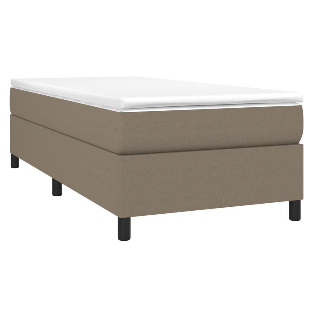 Boxspring met matras stof taupe 90x190 cm 90 x 190 cm 35 cm