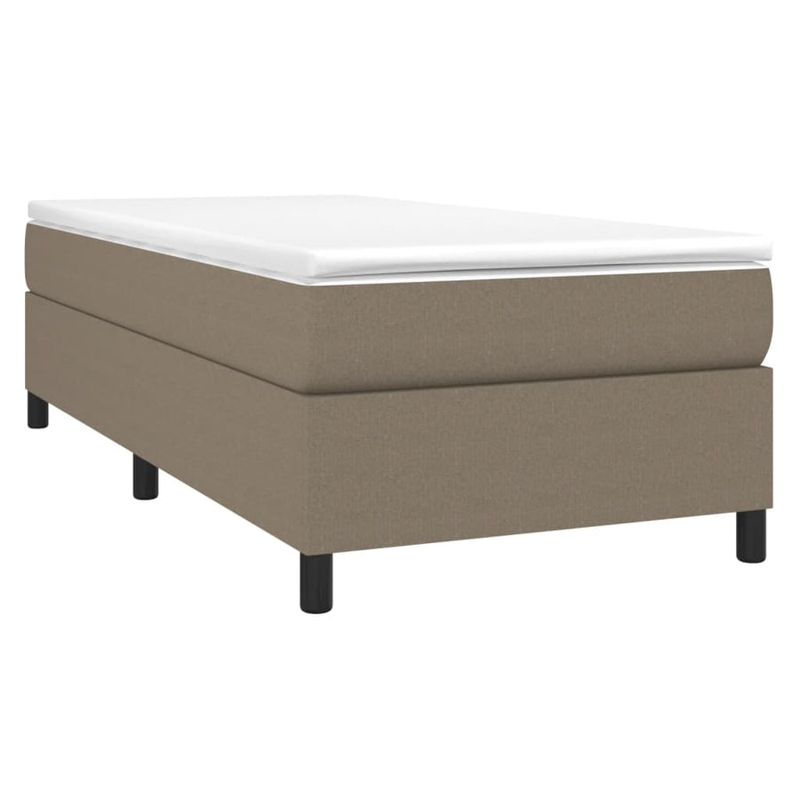 Boxspring met matras stof taupe 90x190 cm 90 x 190 cm 35 cm