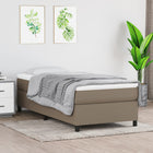 Boxspring met matras stof taupe 90x200 cm 90 x 200 cm 35 cm