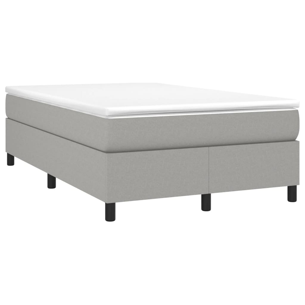 Boxspring met matras stof lichtgrijs 120x200 cm 120 x 200 cm 35 cm