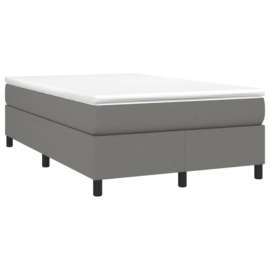 Boxspring met matras stof donkergrijs 120x200 cm 120 x 200 cm 35 cm