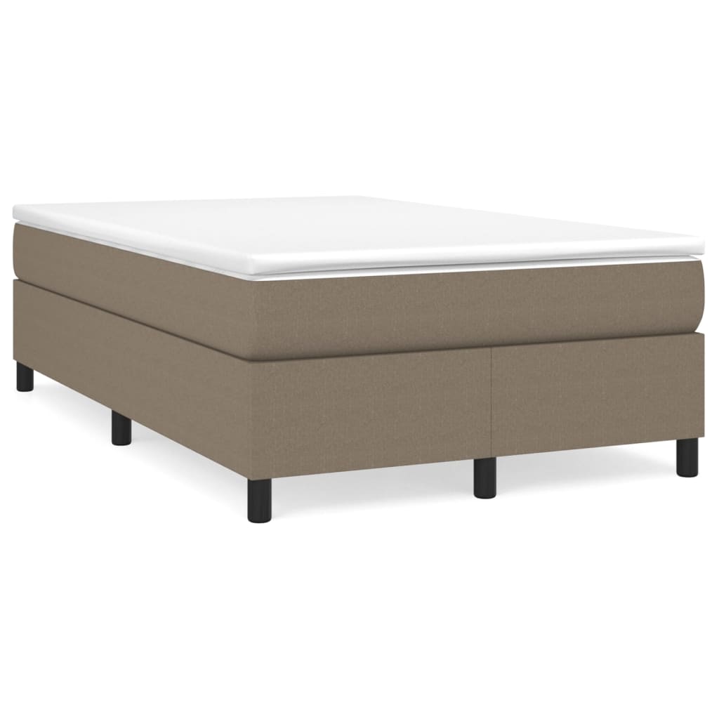 Boxspring met matras stof taupe 120x200 cm 120 x 200 cm 35 cm