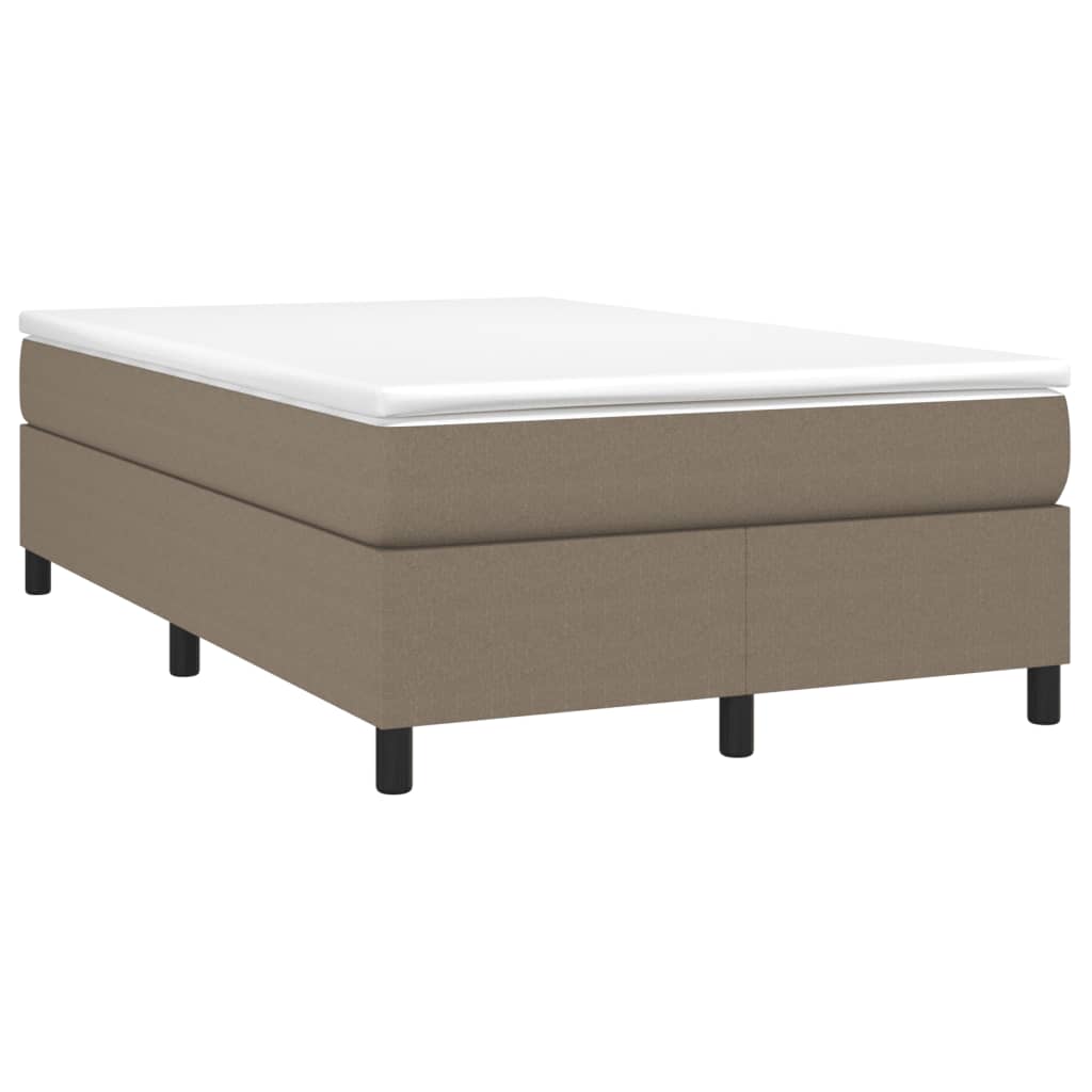 Boxspring met matras stof taupe 120x200 cm 120 x 200 cm 35 cm