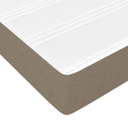 Boxspring met matras stof taupe 120x200 cm 120 x 200 cm 35 cm