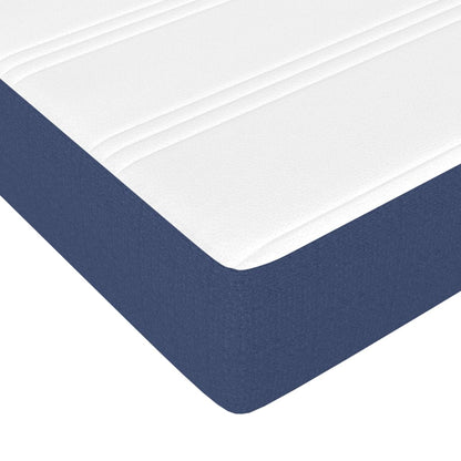 Boxspring met matras stof blauw 120x200 cm 120 x 200 cm 35 cm