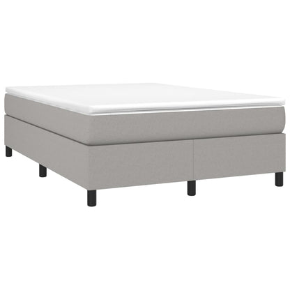 Boxspring met matras stof lichtgrijs 140x190 cm 140 x 190 cm 35 cm